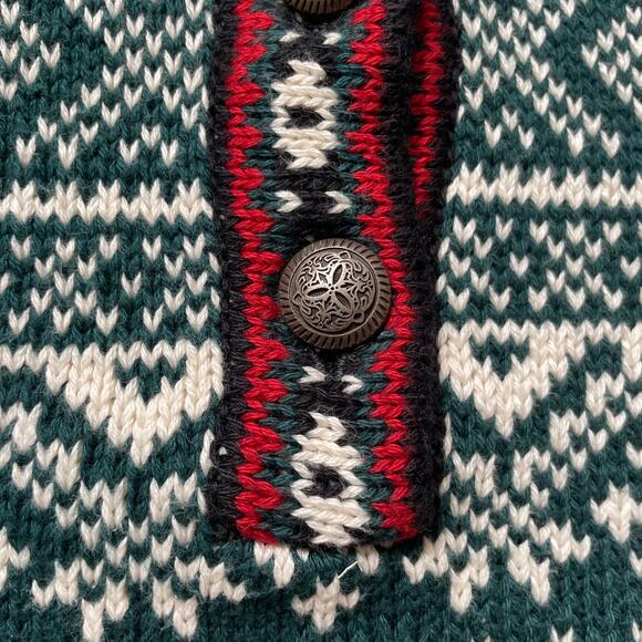 Vintage L.L. Bean Sweater Women’s M | Nordic Fair Isle, Cotton Winter Yoke, RARE - Picture 4 of 8